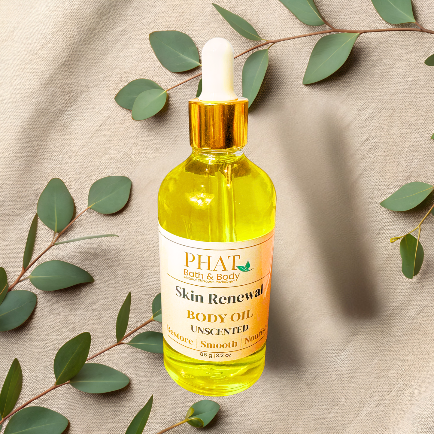 Unscented Skin Renewal Body Oil Fragrance Free with Rosehip & Carrot Seed Oil | 3.2 oz