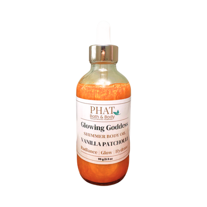 Vanilla Patchouli Glowing Goddess Shimmer Body Oil