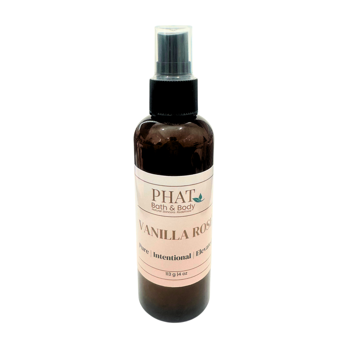 Bottle of Vanilla Rose product by Phat Bath & Body on a white background
