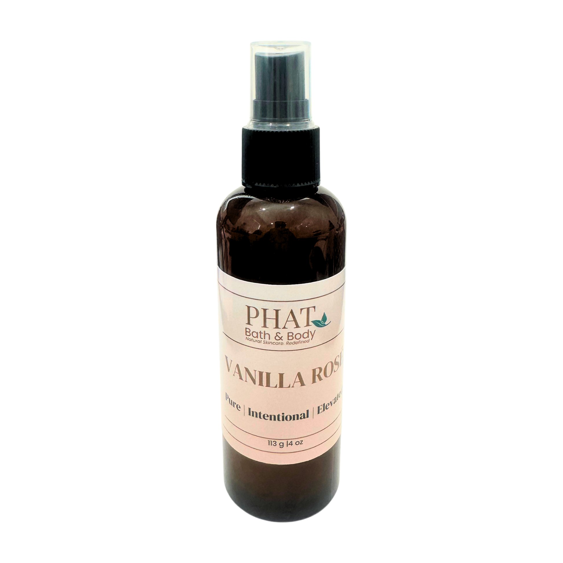 Bottle of Vanilla Rose product by Phat Bath & Body on a white background