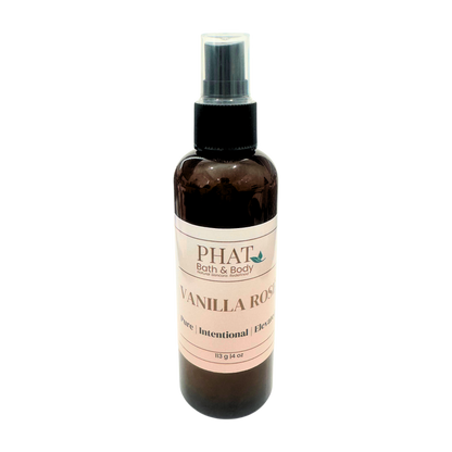Bottle of Vanilla Rose product by Phat Bath & Body on a white background