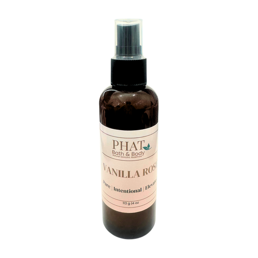 Bottle of Vanilla Rose product by Phat Bath & Body on a white background