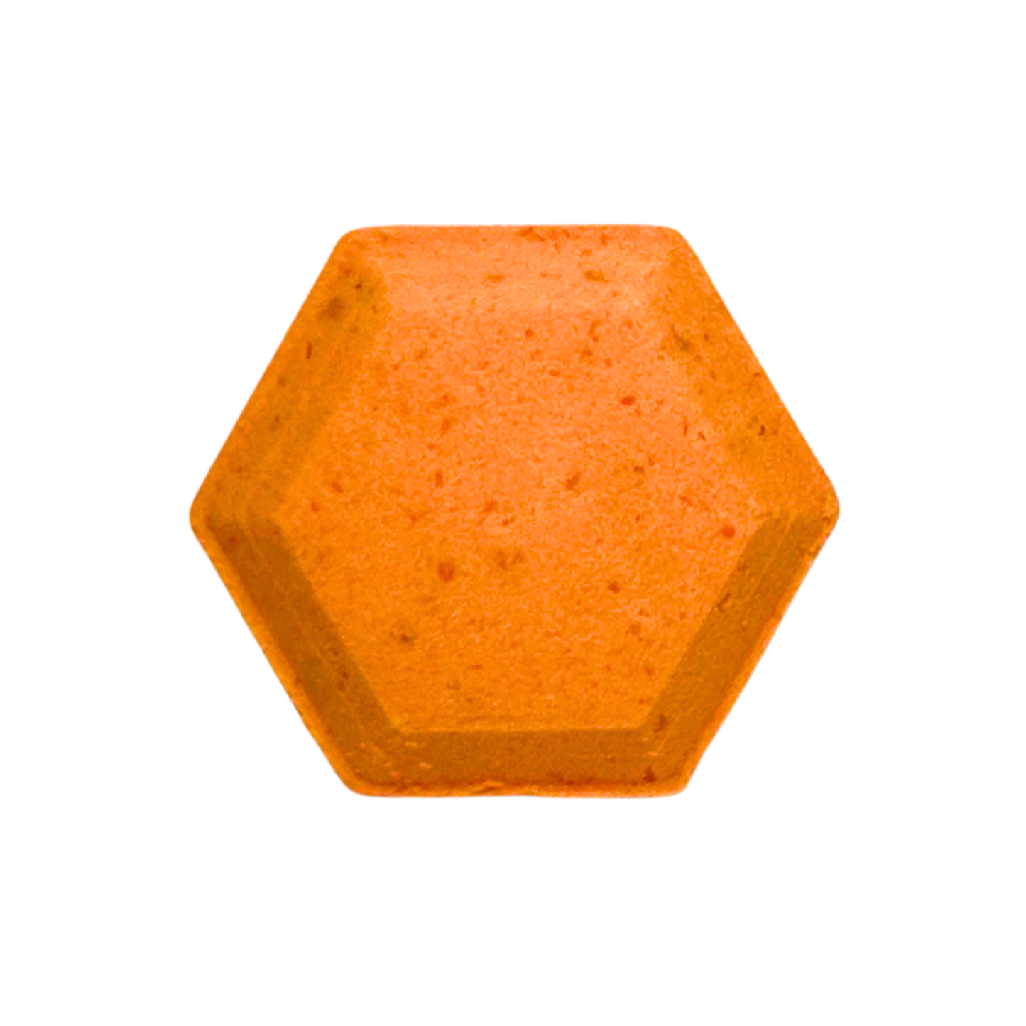Hexagonal orange steamer on a white background