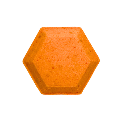 Hexagonal orange steamer on a white background