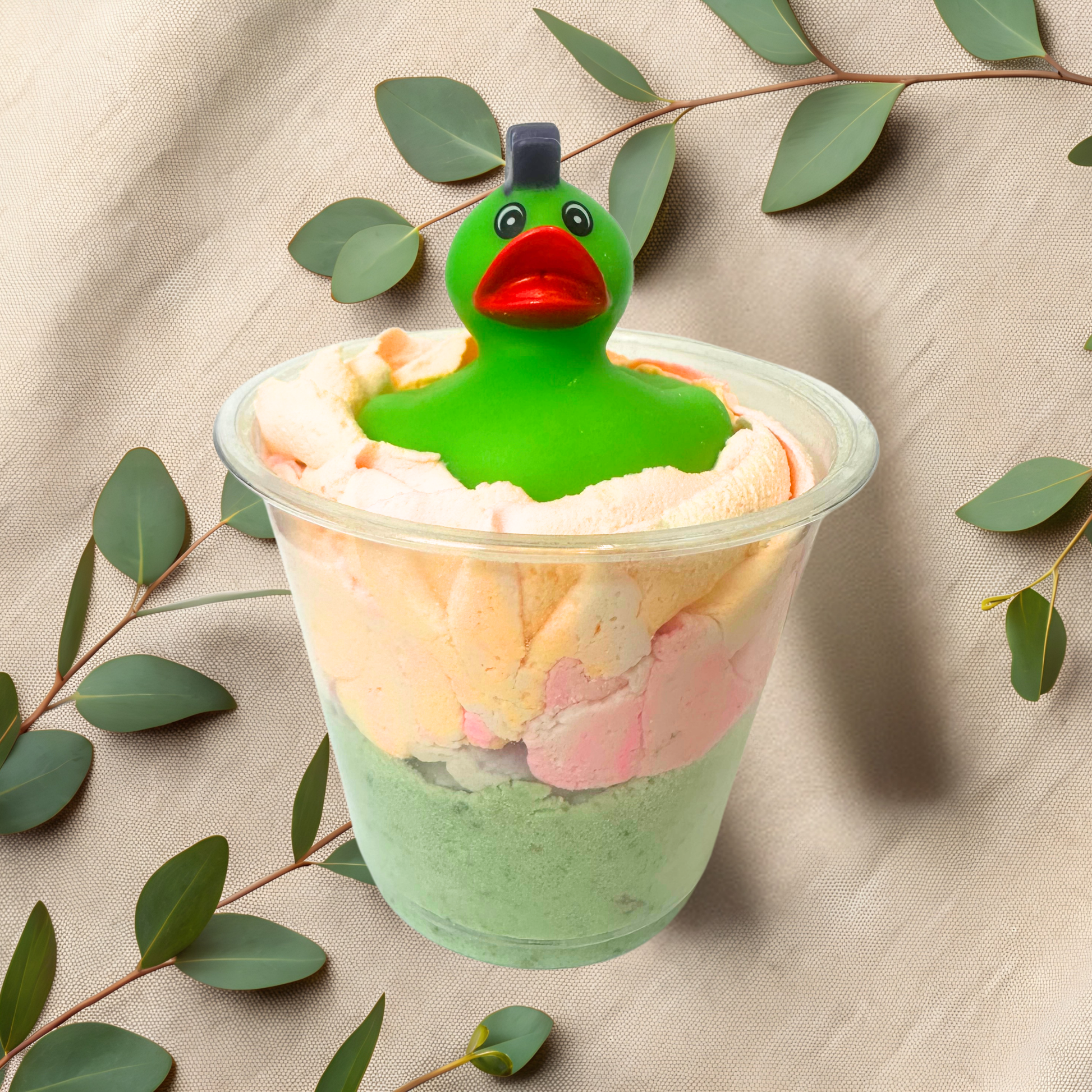 What the Duck Bubble Bombs with Bubble Bath Frosting & Rubber Ducky | 10.5 oz