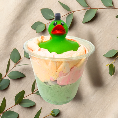 What the Duck Bubble Bombs with Bubble Bath Frosting & Rubber Ducky | 10.5 oz