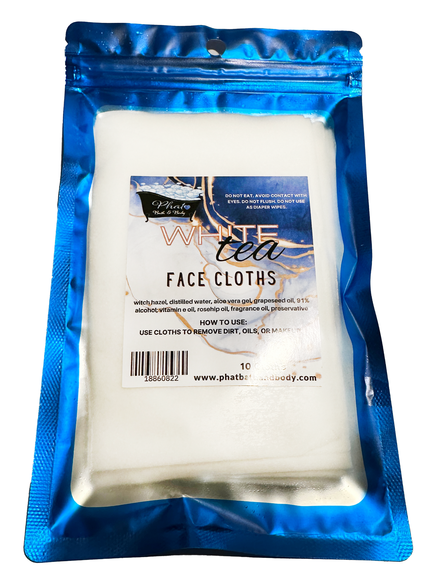 White Tea Disposable Natural Facial Cloths