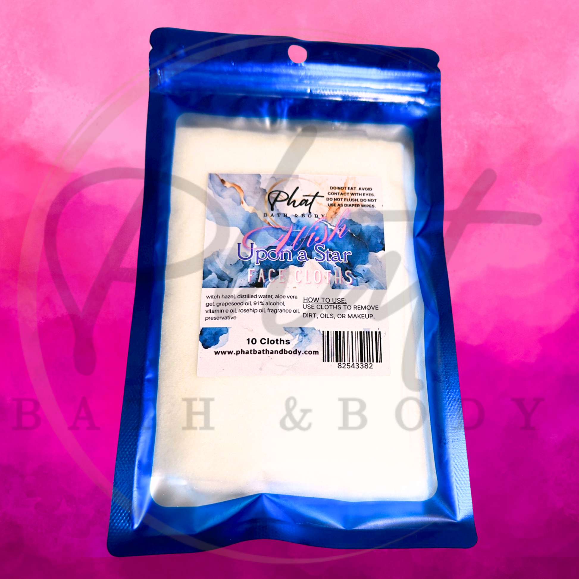 Wish Upon a Star Disposable Natural Facial Cloths
