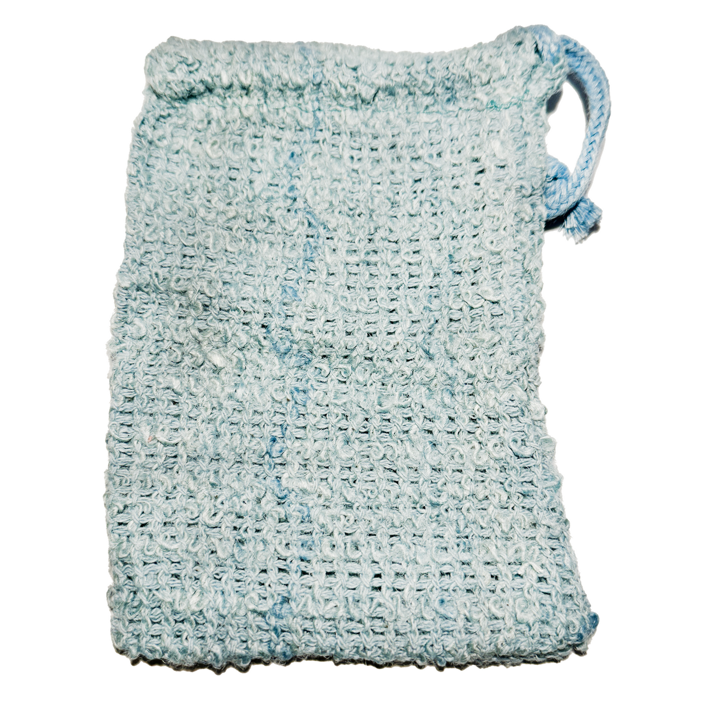 blue Sisal soap pouch