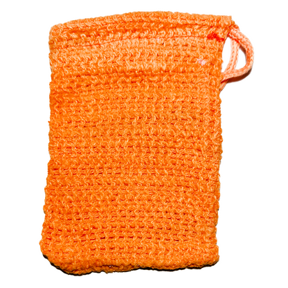 orange Sisal soap pouch