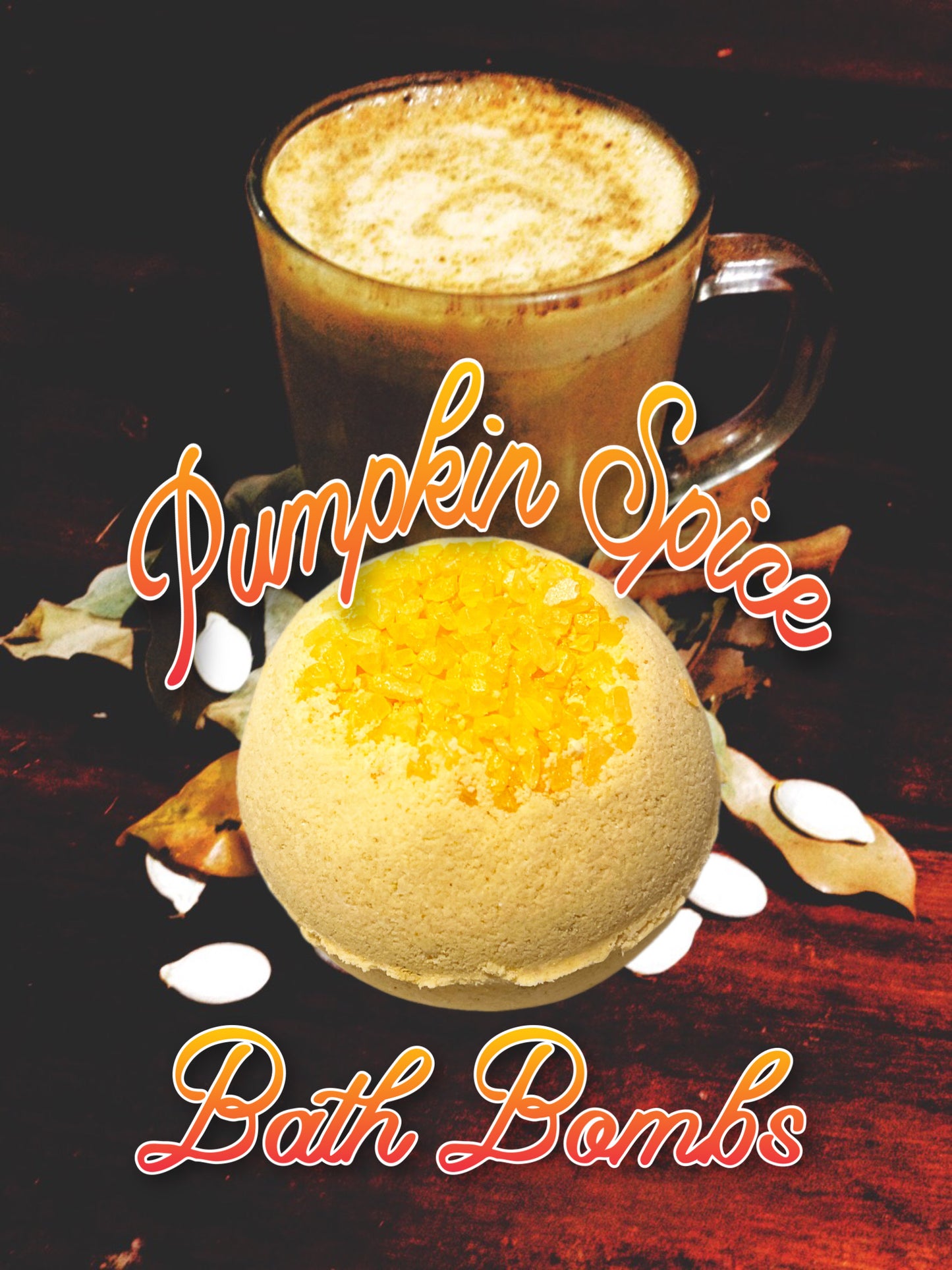 pumpkin spice natural bath bomb