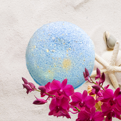 seaside orchid natural bath bomb