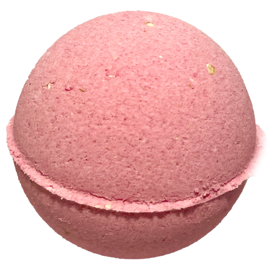 strawberries and cream natural bath bomb