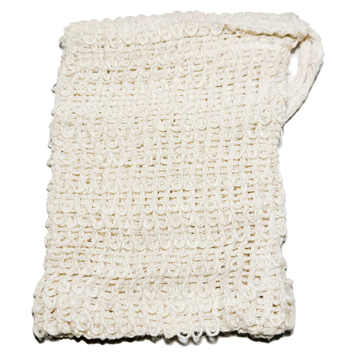 white Sisal soap pouch