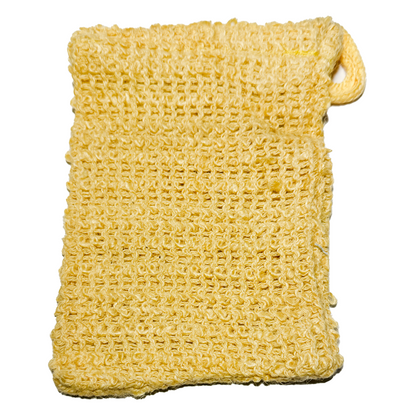 yellow Sisal soap pouch